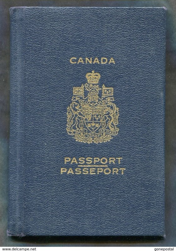 F023 - CANADA Passport Expired 1965. Traveled to Spain, Gibraltar, Switzerland