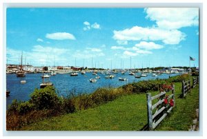 c1960's View Of Falmouth Harbor Cape Cod Massachusetts MA Vintage Postcard