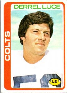 1978 Topps Football Card Darrell Luce Baltimore Colts sk7178