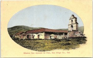 c1910 SAN DIEGO CALIFORNIA MISSION SAN ANTONIO DE DALA EARLY POSTCARD 42-45