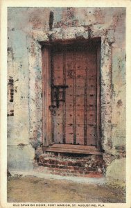 USA Florida St Augustine Old Spanish Door Fort Marion Vintage Postcard 07.56