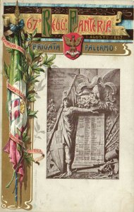 PC CPA ITALY, MILITARY PROPAGANDA, BRIGATA PALERMO, Vintage Postcard (b17758)