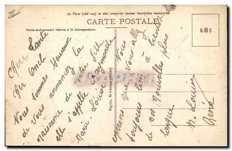 Old Postcard Le Puy Place du Breuil