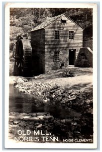 Norris Tennessee TN Postcard RPPC Photo Old Mill c1940's Unposted Vintage