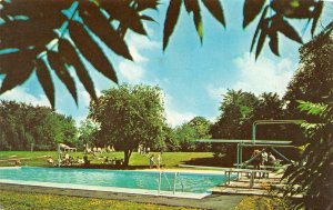 PAWLING, NY New York  CARROLL LODGE POOL~North Quaker Hill  ROADSIDE  Postcard