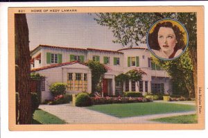 Portrait and Home of Hedy Lamarr,