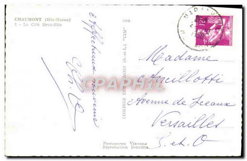 Modern Postcard Chaumont La Cite Beau Site