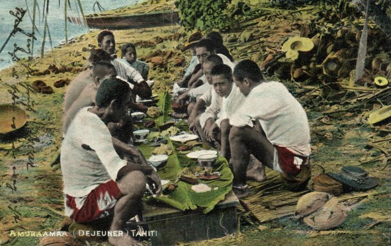 French Polynesia, TAHITI, Amuraamaa, Native Breakfast (1906) F. Homes