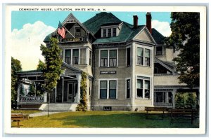 1941 The Narrows Exterior Scene Woodsville New Hampshire NH Posted Flag Postcard