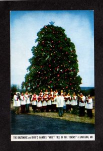 MD Holly Tree By the Tracks Jackson Maryland Postcard Baltimore & Ohio Glee Club