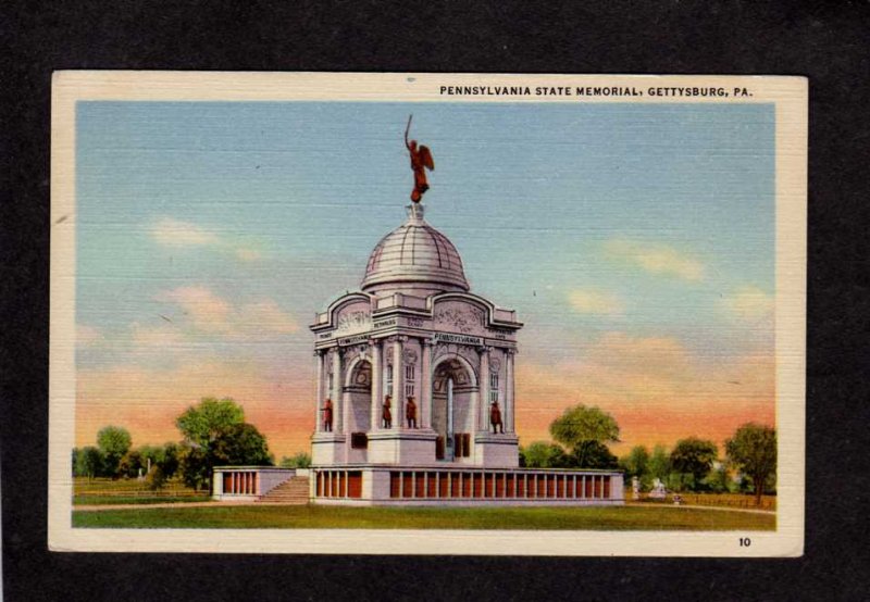 PA Pennsylvania State Memorial Battle Grounds Civil War Gettysburg Postcard