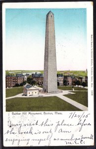 MA – Boston – Bunker Hill Monument (illuminated) – (13408) - 1905