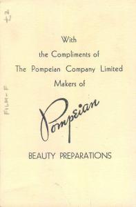 Actress to identify Greta Pompeian Company photo printed signature autograph