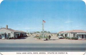 BOWIE, AZ Arizona  YUCCA LODGE MOTEL  Roadside  CHOCHISE CO  50's Car  Postcard