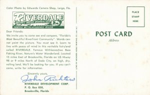 Postcard Riverdale Brooksville Florida Riverfront Community River Overpass