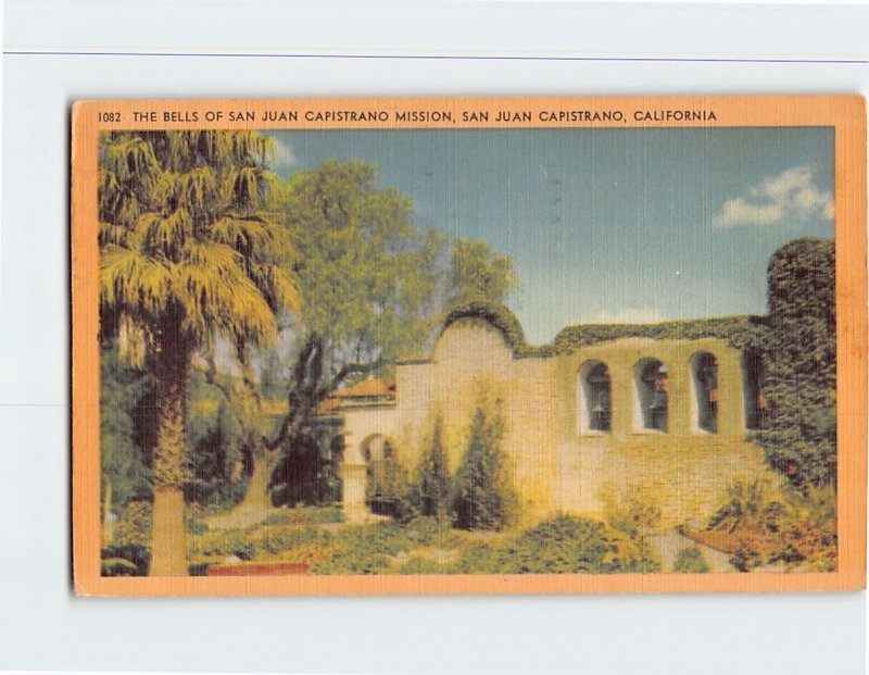 Postcard The Bells of Mission San Juan Capistrano California USA