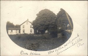 Conneautville Pennsylvania PA Nellie Holcomb Home c1905 Real Photo Postcard