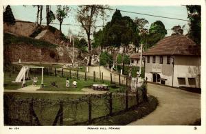 malay malaysia, PENANG, Penang Hill, Police Station (1930s) Tinted RPPC Postcard