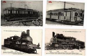 CHEMIN DE FER, LOCS, TRAINS, FRANCE 100 CPA pre-1950