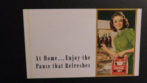 Mint Postcard Coca Cola Ad At Home Enjoy the Pause that Refreshes Coupon