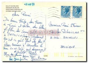 Modern Postcard Milano notte