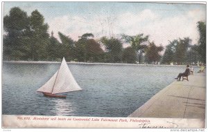 Miniature Sail Boats On Centennial Lake, Fairmount Park, PHILADELPHIA, Pennsy...