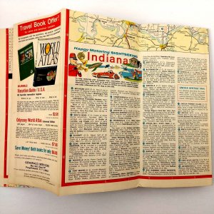 Enco Illinois Indiana Road Map Vintage 1969 Happy Motoring Humble Oil Travel