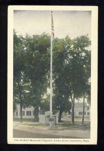 Amesbury, Massachusetts/MA/Mass Postcard, McNeill Memorial Flagstaff
