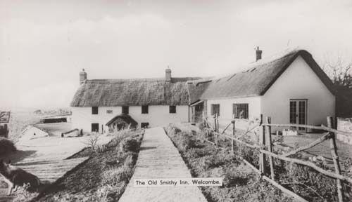 Welcombe Old Smithy Inn Hotel Pub Motel Devon Vintage Real Photo Postcard