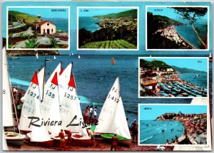 1950's Riviera Ligure Italy Bordighera S. Reno Alassio Posted Postcard