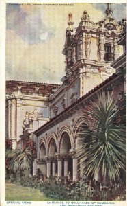 VINTAGE POSTCARD PANAMA CALIFORNIA EXPO 1915 COLONNADE OF COMMERCE & INDUSTRIES