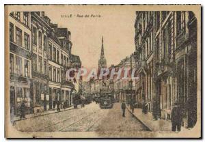 Postcard Old Lille Paris street