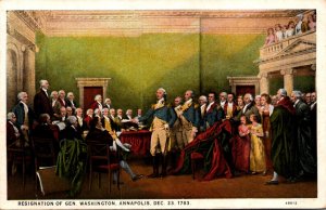 History Resignation Of General Washington Annapolis Maryland 23 December 1783...