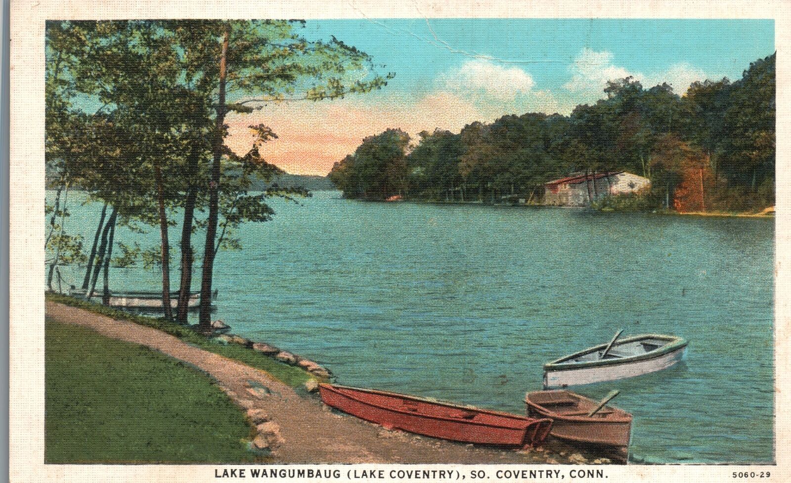 Vintage Postcard Lake Wangumbaug Lake Coventry South Coventry ...