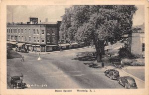 Westerly Rhode Island Dixon Square Aerial View Vintage Postcard U1192