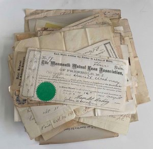 FREEHOLD NEW JERSEY NJ 1870-1890's LOT/100+ BILLHEADS CHECKS DOCUMENTS