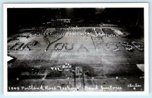 RPPC  PORTLAND ROSE FESTIVAL, Oregon OR ~ Stadium 1949 BAND JAMBOREE  Postcard
