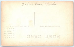 c1910s Indian River, FL RPPC Flat Pontoon House Boat Real Photo Postcard A100