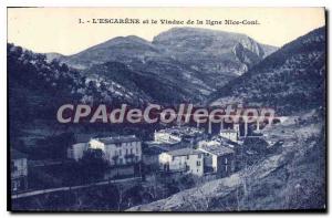 Postcard The Old And The Viaduct Escarene Of The Line Nice Cuneo