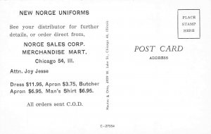 Chicago IL Norge Sales and New Uniforms Postcard