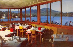 Lake Placid New York James Hadjis Le Bourget Restaurant Vintage Postcard V12691 