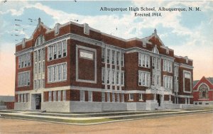 G96/ Albuquerque New Mexico Postcard 1919 High School Building