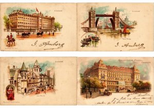 GREAT BRITAIN UK LITHOGRAPHY 31 Vintage LITHO postcards pre-1920 (L3412)