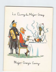 Postcard Major Grey's Curry, The Beaver Club, Montreal, Canada