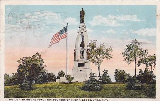 Justus H Rathbone Monument Founder Of  K Of P Lodge Utica New York