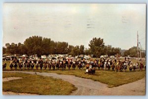 1974 Ortonville Minnesota Vintage Postcard Trail Ride Riders Seven States Posted