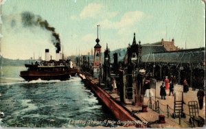 Landing State New Brighton Ferry Divided Back Postcard Antique UNP Vintage 516 