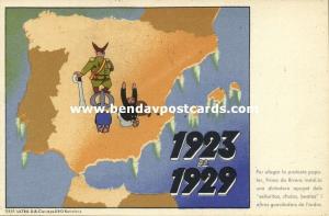 Spanish Civil War, Caricature, Coup by Dictator Miguel Primo de Rivera 1923-1929