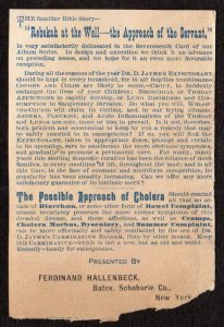 BATES*SCHOHARIE CO*NEW YORK*FERDINAND HALLENBECK*DR JAYNE'S REMEDIES*QUACKERY