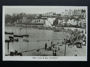 Kent BROADSTAIRS Main Sands & Bay c1940's RP Postcard by A.H.& S.